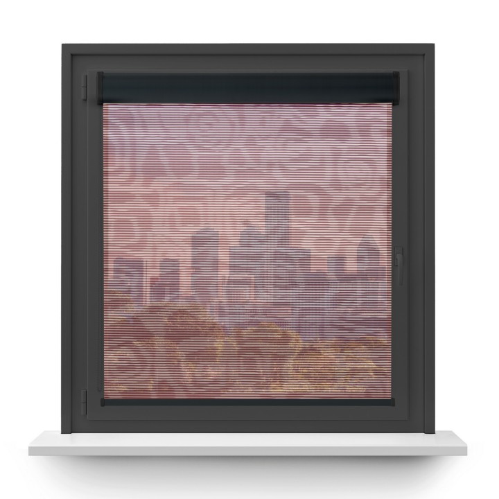 Roleta w kasecie PCV Gładka Przyciemniająca Borneo bez prowadnic Bordowa 106