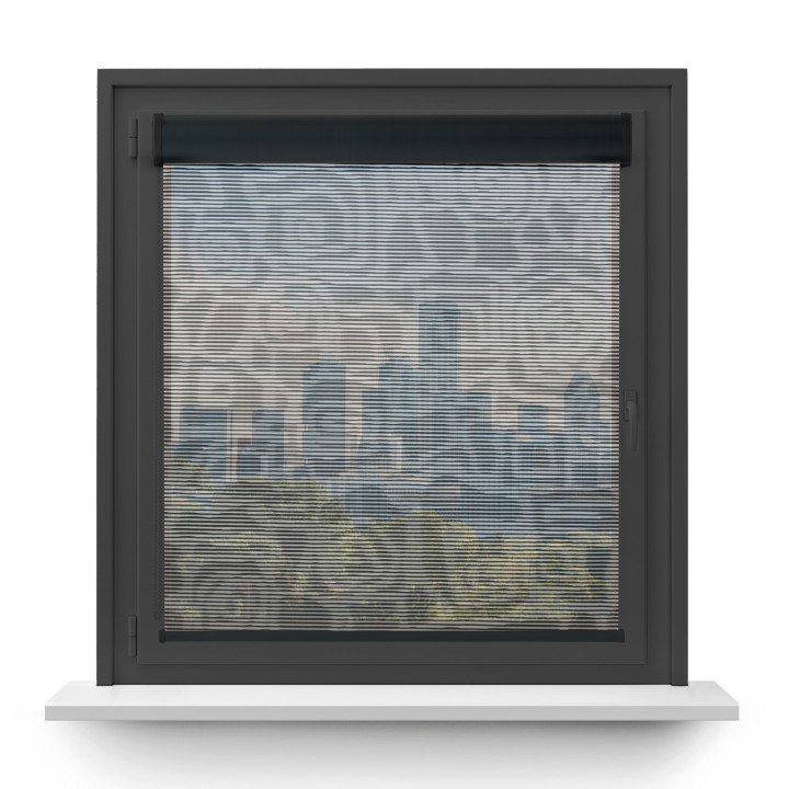 Roleta w kasecie PCV Gładka Przyciemniająca Borneo bez prowadnic Czarna 107