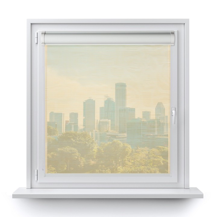 Roleta w kasecie PCV Gładka Przyciemniająca Bambus bez prowadnic Szara 328