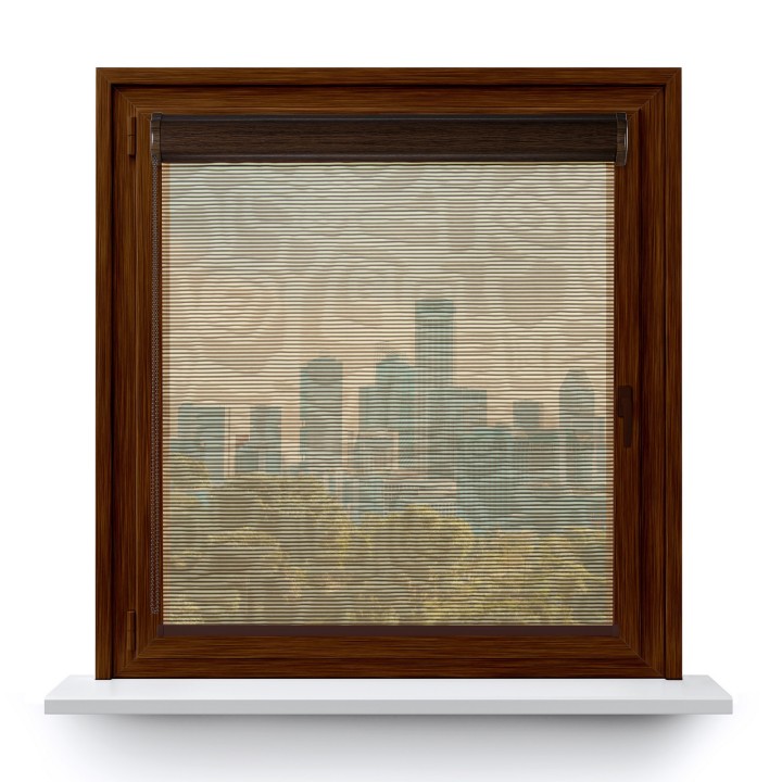 Roleta w kasecie PCV Gładka Przyciemniająca Borneo bez prowadnic Ciemnobrązowa 105