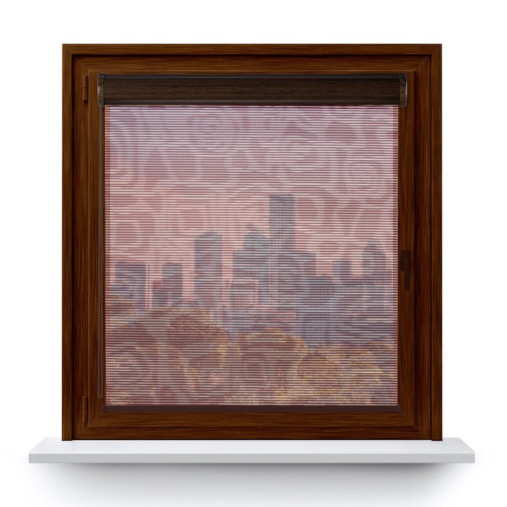 Roleta w kasecie PCV Gładka Przyciemniająca Borneo bez prowadnic Bordowa 106