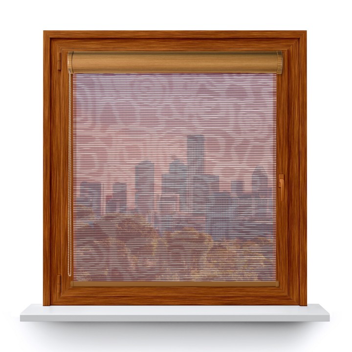 Roleta w kasecie PCV Gładka Przyciemniająca Borneo bez prowadnic Bordowa 106