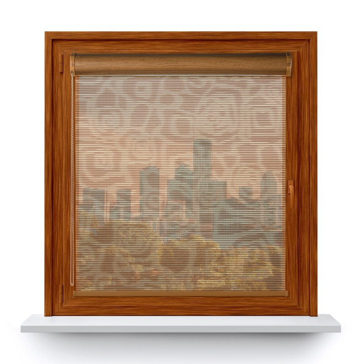 Roleta w kasecie PCV Gładka Przyciemniająca Borneo bez prowadnic Brązowa 104