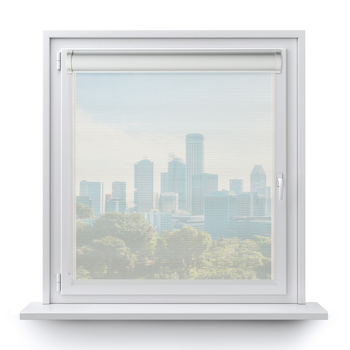 Roleta w kasecie PCV Gładka Przyciemniająca Bambus bez prowadnic Szara 328