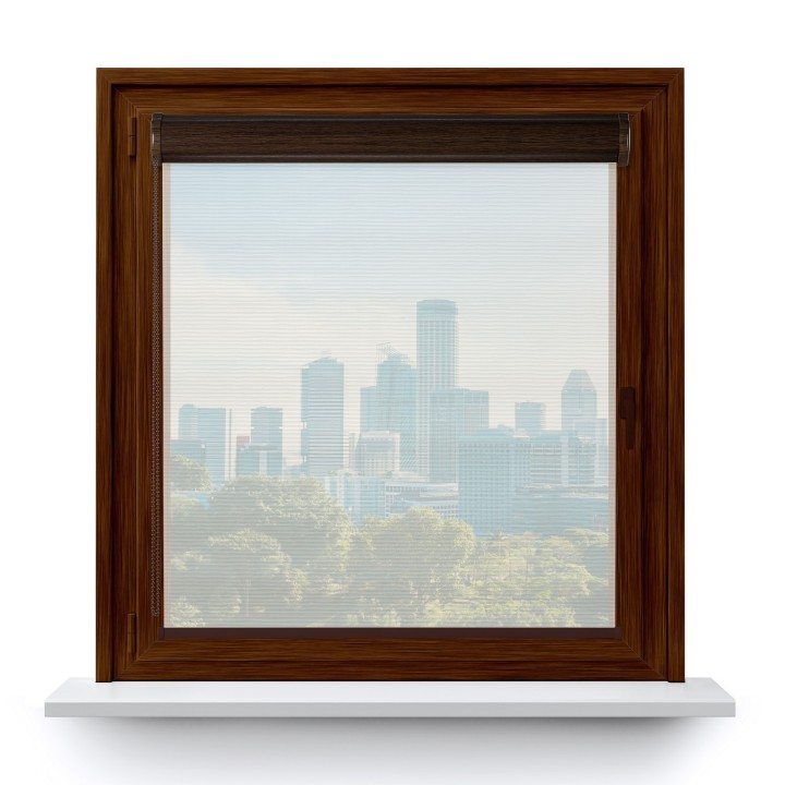 Roleta w kasecie PCV Gładka Przyciemniająca Bambus bez prowadnic Szara 328