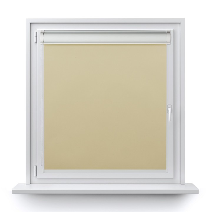 Roleta w kasecie PCV Gładka Zaciemniająca Termo Zaciemniająca bez prowadnic Kremowa 56
