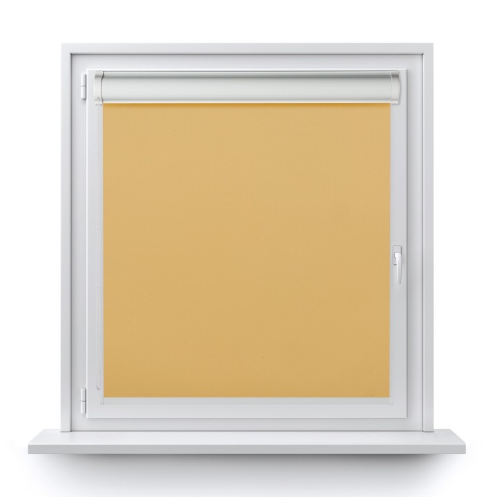 Roleta w kasecie PCV Gładka Zaciemniająca Termo Zaciemniająca bez prowadnic Jasnopomarańczowa 058