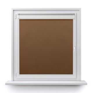 Roleta w kasecie PCV Gładka Zaciemniająca Termo Zaciemniająca bez prowadnic Brązowa 301
