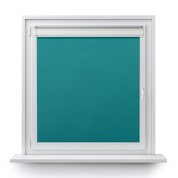 Roleta w kasecie PCV Gładka Zaciemniająca Termo Zaciemniająca bez prowadnic Turkusowa 303