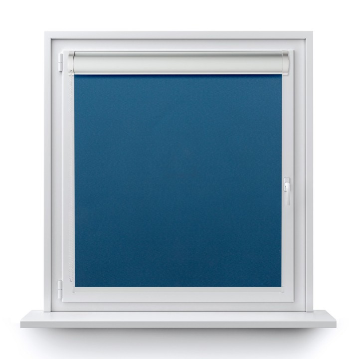 Roleta w kasecie PCV Gładka Zaciemniająca Termo Zaciemniająca bez prowadnic Niebieska 304
