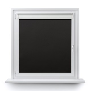 Roleta w kasecie PCV Gładka Zaciemniająca Termo Zaciemniająca bez prowadnic Czarna 305