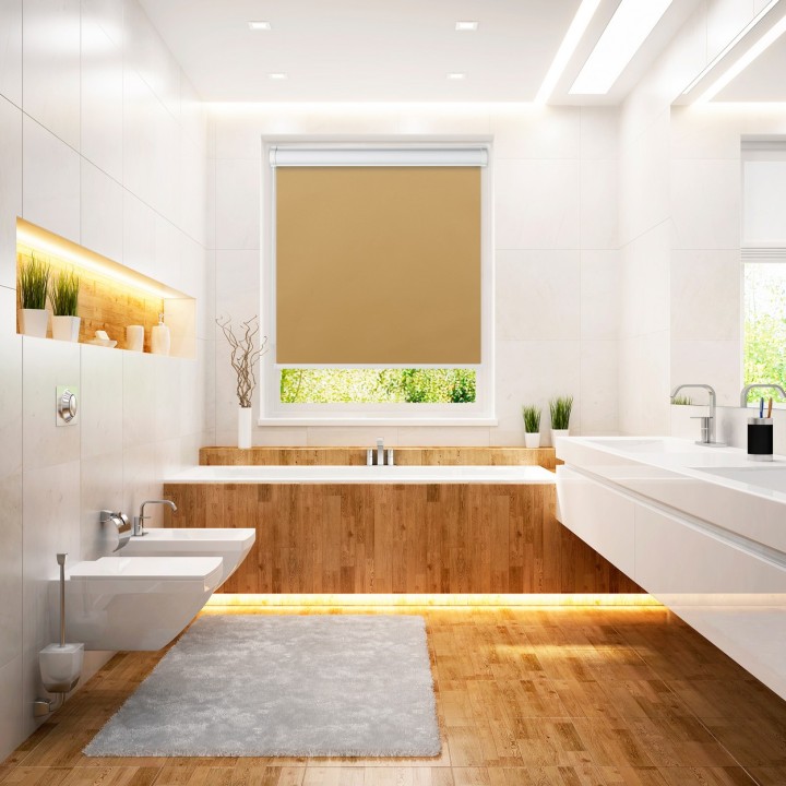 Roleta w kasecie PCV Gładka Zaciemniająca Termo Zaciemniająca bez prowadnic Beżowa 53