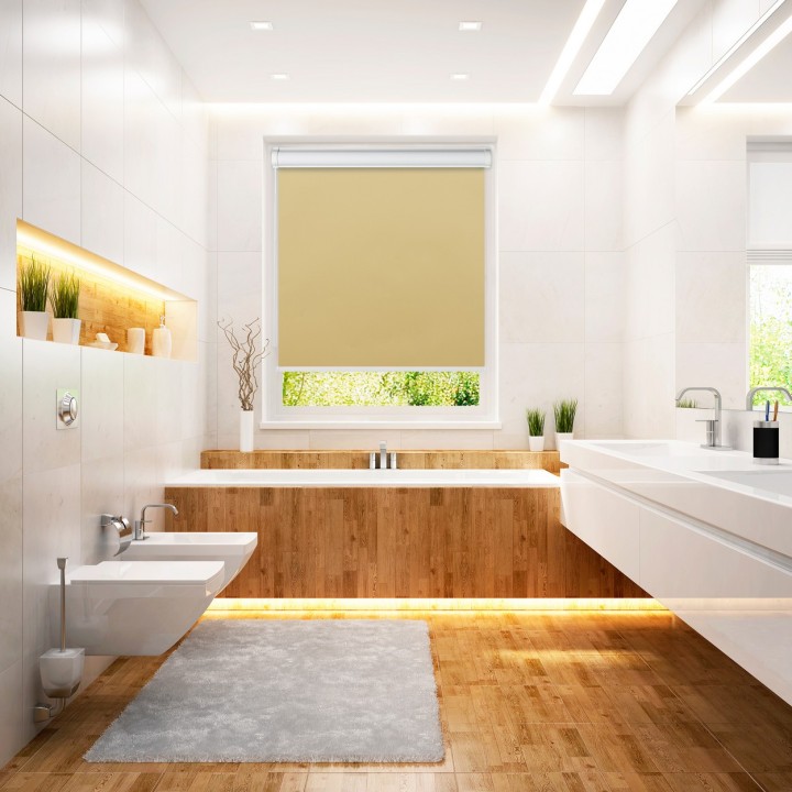 Roleta w kasecie PCV Gładka Zaciemniająca Termo Zaciemniająca bez prowadnic Żółta 057