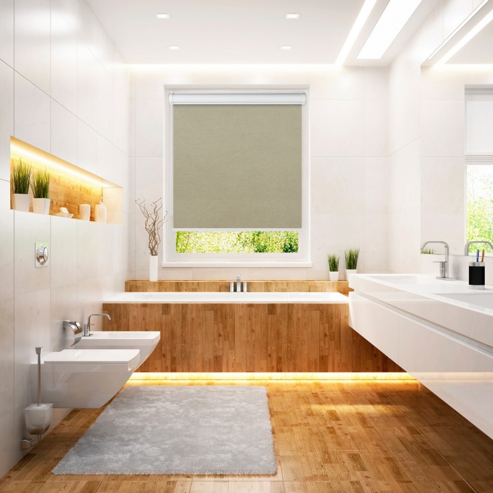 Roleta w kasecie PCV Gładka Zaciemniająca Termo Zaciemniająca bez prowadnic Jasnoszara 064