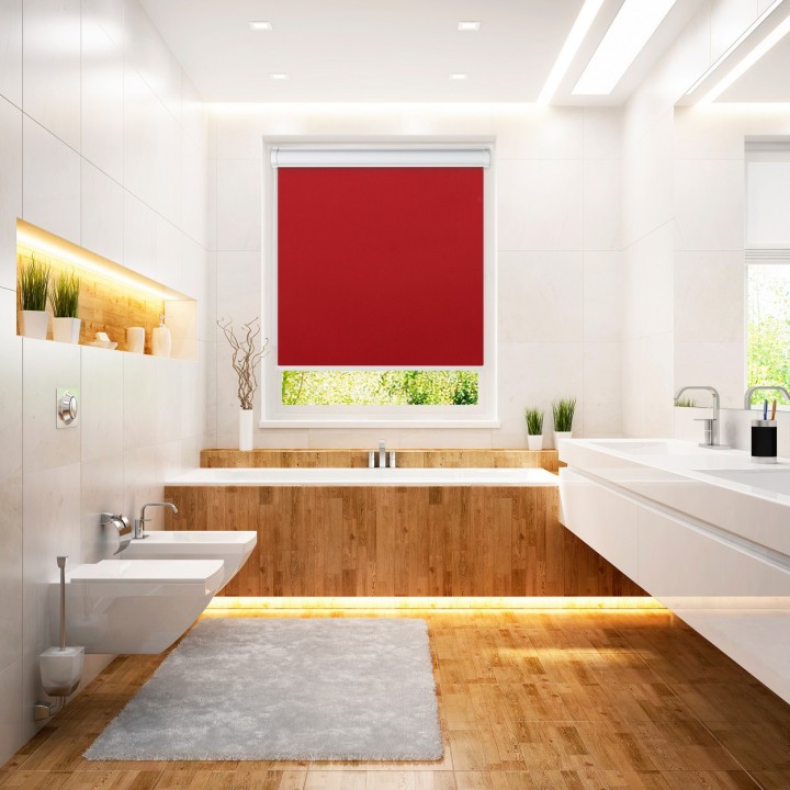 Roleta w kasecie PCV Gładka Zaciemniająca Termo Zaciemniająca bez prowadnic Czerwona 306