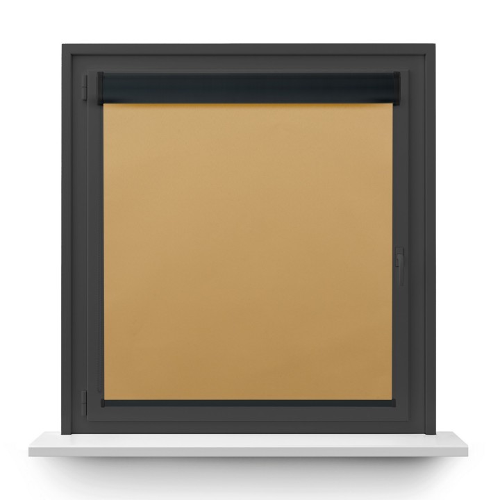 Roleta w kasecie PCV Gładka Zaciemniająca Termo Zaciemniająca bez prowadnic Beżowa 53
