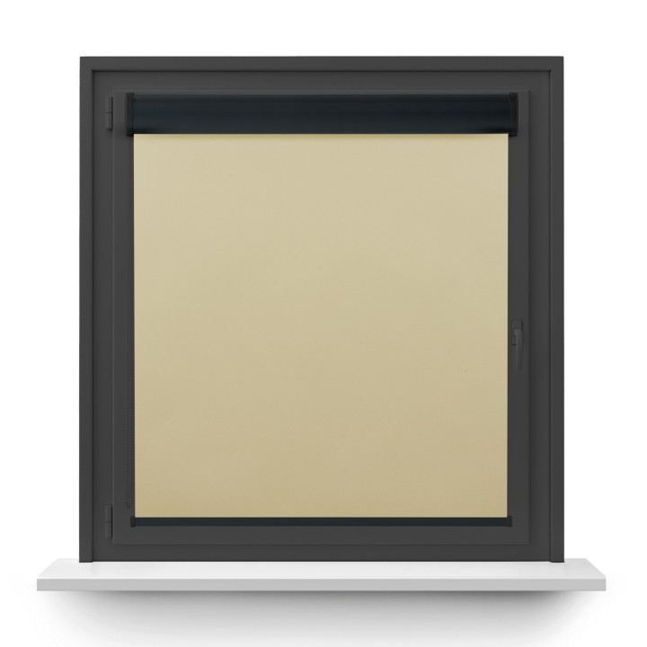 Roleta w kasecie PCV Gładka Zaciemniająca Termo Zaciemniająca bez prowadnic Kremowa 56