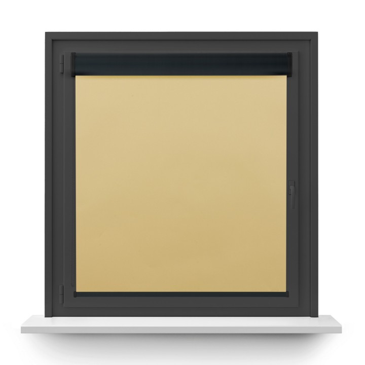 Roleta w kasecie PCV Gładka Zaciemniająca Termo Zaciemniająca bez prowadnic Żółta 057