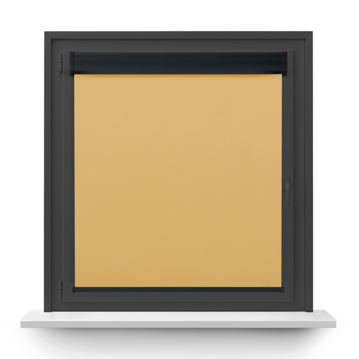Roleta w kasecie PCV Gładka Zaciemniająca Termo Zaciemniająca bez prowadnic Jasnopomarańczowa 058