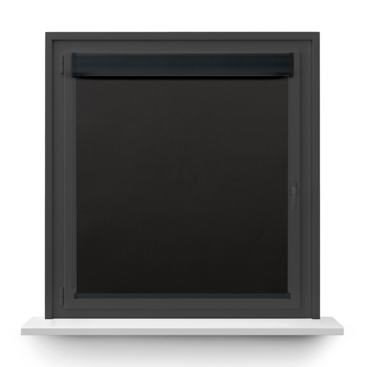 Roleta w kasecie PCV Gładka Zaciemniająca Termo Zaciemniająca bez prowadnic Czarna 305