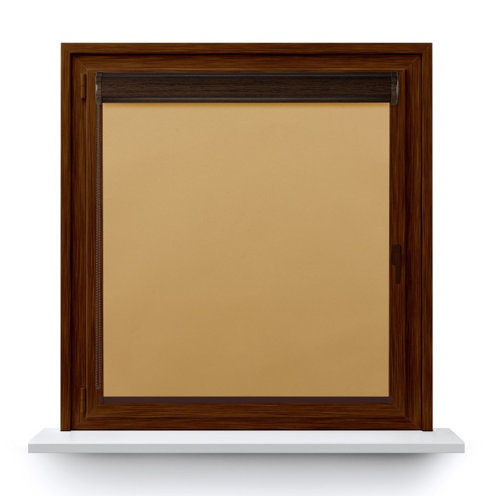 Roleta w kasecie PCV Gładka Zaciemniająca Termo Zaciemniająca bez prowadnic Beżowa 53