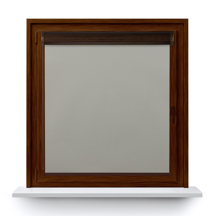 Roleta w kasecie PCV Gładka Zaciemniająca Termo Zaciemniająca bez prowadnic Szara 54