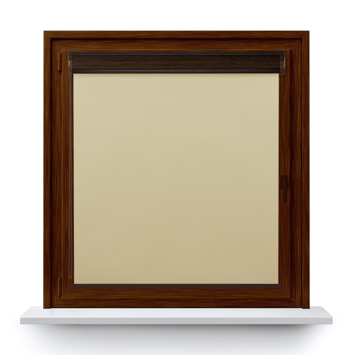 Roleta w kasecie PCV Gładka Zaciemniająca Termo Zaciemniająca bez prowadnic Kremowa 56