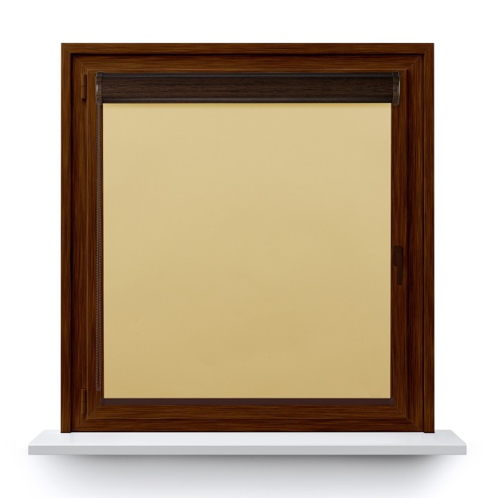 Roleta w kasecie PCV Gładka Zaciemniająca Termo Zaciemniająca bez prowadnic Żółta 057