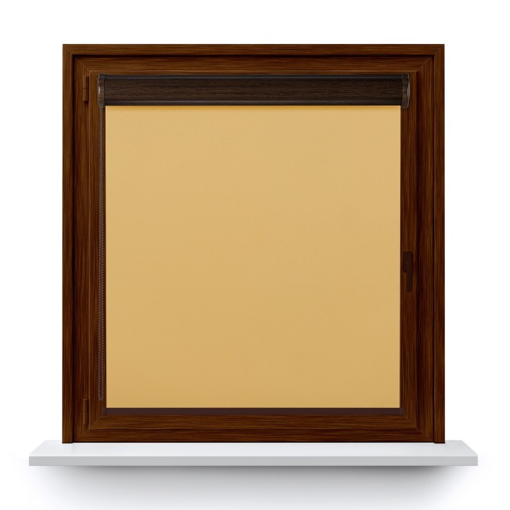 Roleta w kasecie PCV Gładka Zaciemniająca Termo Zaciemniająca bez prowadnic Jasnopomarańczowa 058