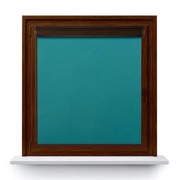 Roleta w kasecie PCV Gładka Zaciemniająca Termo Zaciemniająca bez prowadnic Turkusowa 303