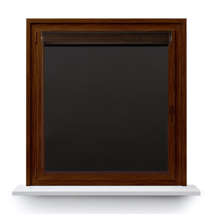 Roleta w kasecie PCV Gładka Zaciemniająca Termo Zaciemniająca bez prowadnic Czarna 305