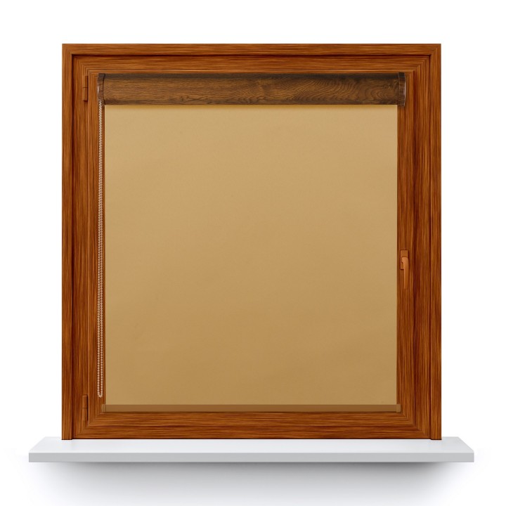 Roleta w kasecie PCV Gładka Zaciemniająca Termo Zaciemniająca bez prowadnic Beżowa 53