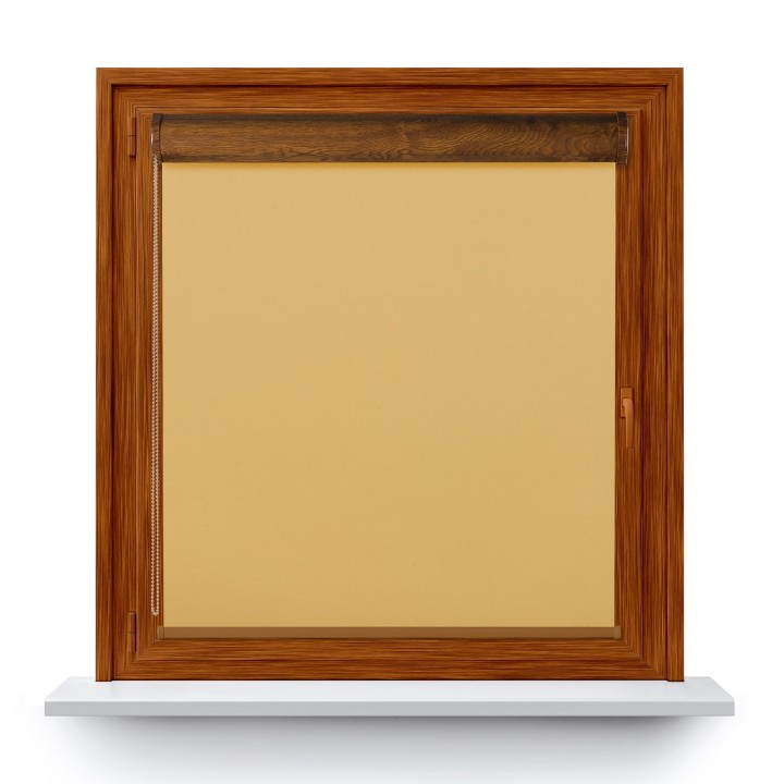 Roleta w kasecie PCV Gładka Zaciemniająca Termo Zaciemniająca bez prowadnic Jasnopomarańczowa 058