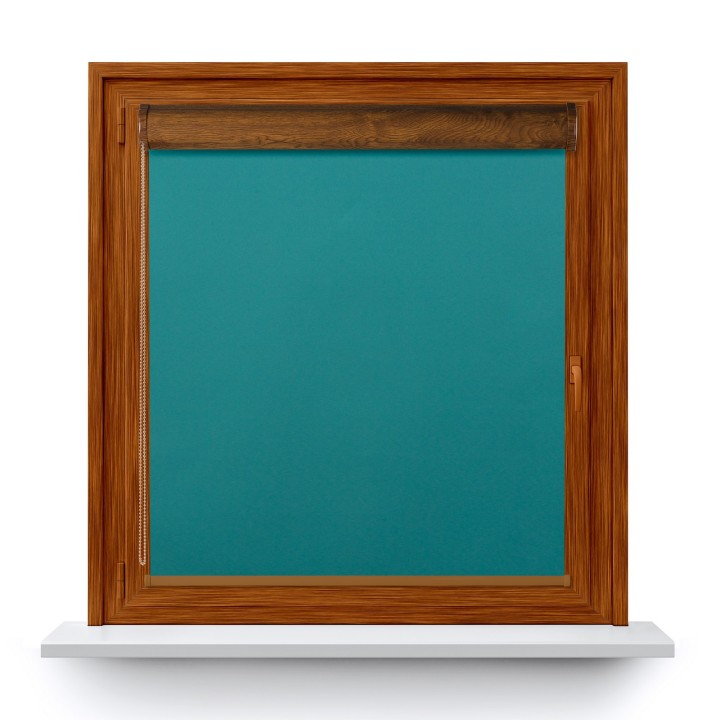 Roleta w kasecie PCV Gładka Zaciemniająca Termo Zaciemniająca bez prowadnic Turkusowa 303