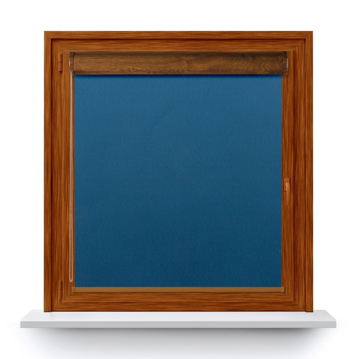 Roleta w kasecie PCV Gładka Zaciemniająca Termo Zaciemniająca bez prowadnic Niebieska 304