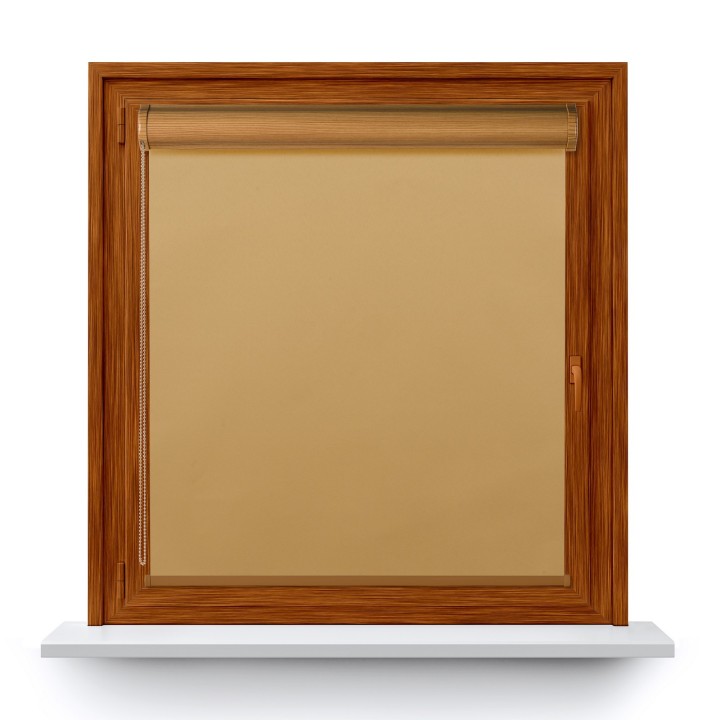 Roleta w kasecie PCV Gładka Zaciemniająca Termo Zaciemniająca bez prowadnic Beżowa 53