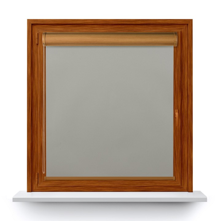 Roleta w kasecie PCV Gładka Zaciemniająca Termo Zaciemniająca bez prowadnic Szara 54