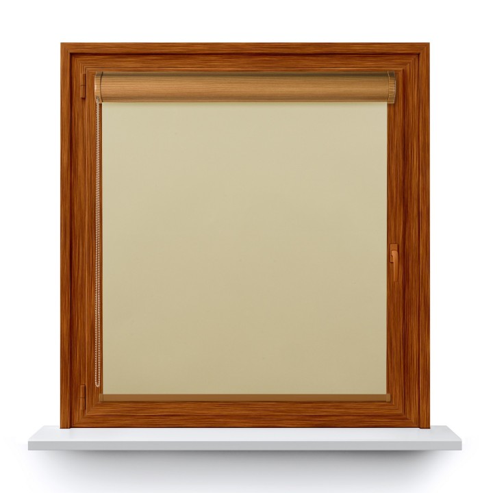 Roleta w kasecie PCV Gładka Zaciemniająca Termo Zaciemniająca bez prowadnic Kremowa 56