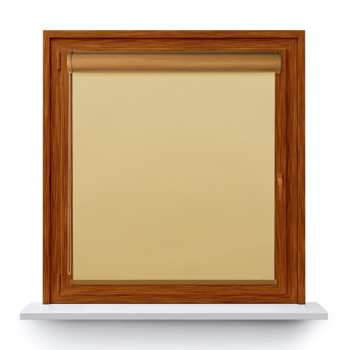 Roleta w kasecie PCV Gładka Zaciemniająca Termo Zaciemniająca bez prowadnic Żółta 057