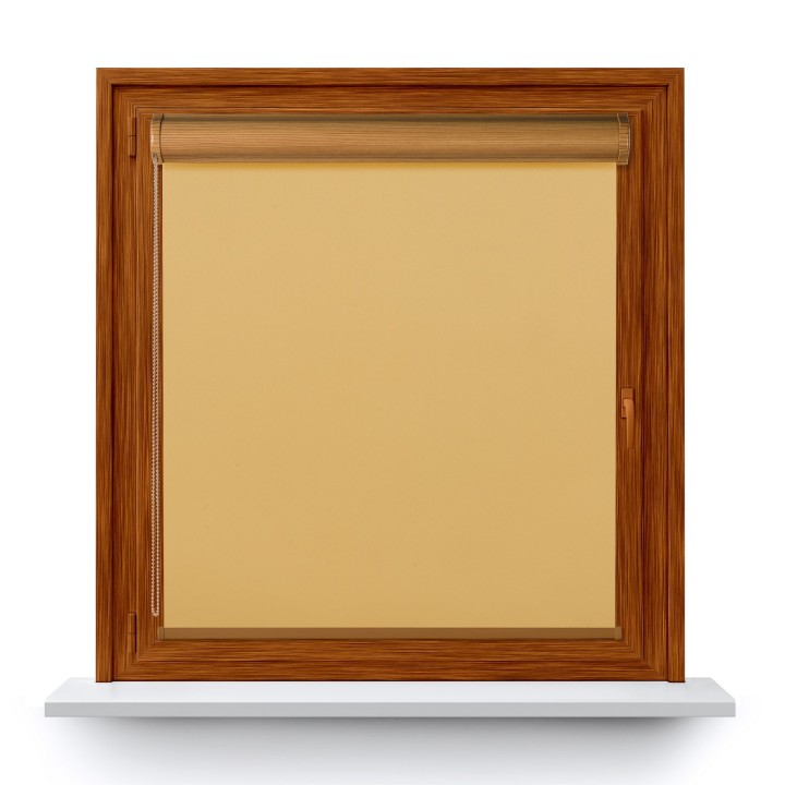 Roleta w kasecie PCV Gładka Zaciemniająca Termo Zaciemniająca bez prowadnic Jasnopomarańczowa 058