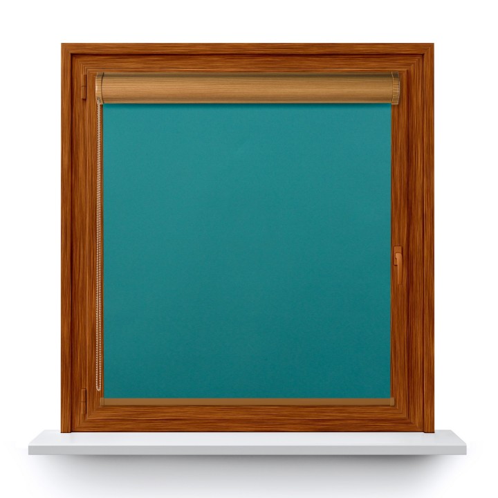 Roleta w kasecie PCV Gładka Zaciemniająca Termo Zaciemniająca bez prowadnic Turkusowa 303