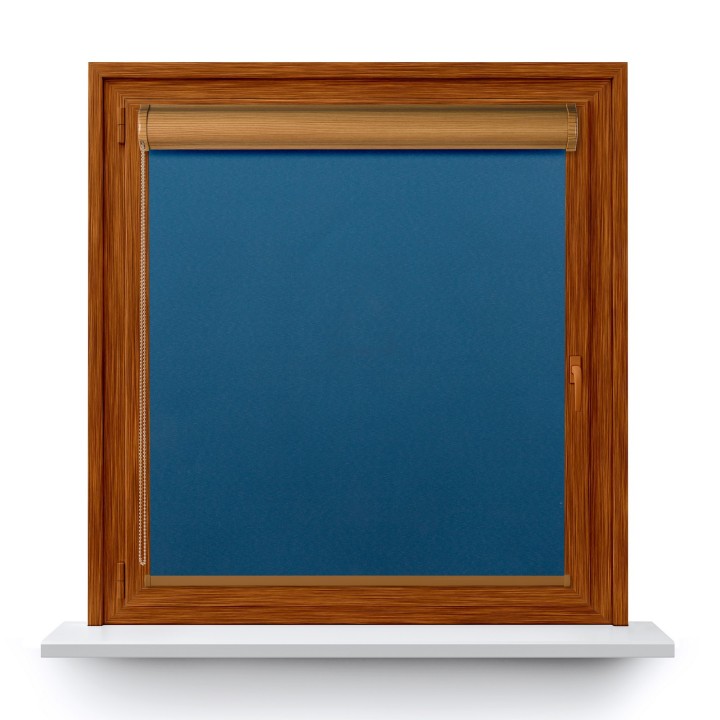 Roleta w kasecie PCV Gładka Zaciemniająca Termo Zaciemniająca bez prowadnic Niebieska 304