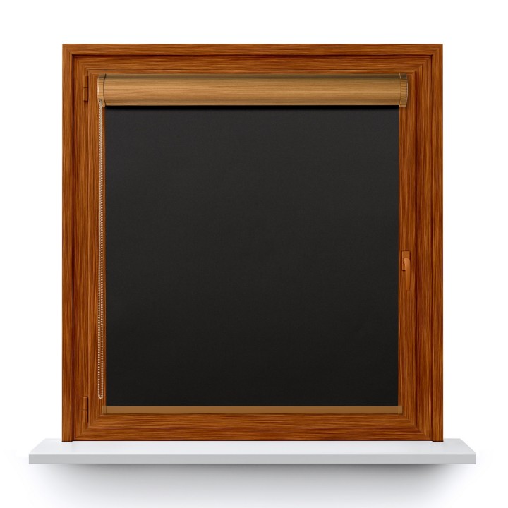 Roleta w kasecie PCV Gładka Zaciemniająca Termo Zaciemniająca bez prowadnic Czarna 305