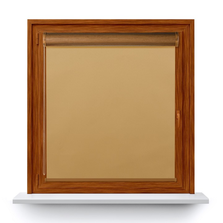 Roleta w kasecie PCV Gładka Zaciemniająca Termo Zaciemniająca bez prowadnic Beżowa 53