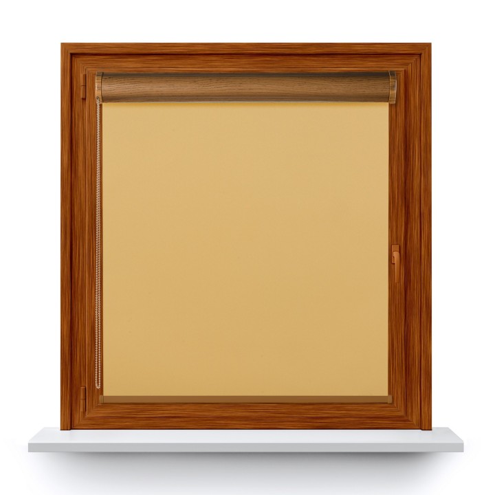 Roleta w kasecie PCV Gładka Zaciemniająca Termo Zaciemniająca bez prowadnic Jasnopomarańczowa 058