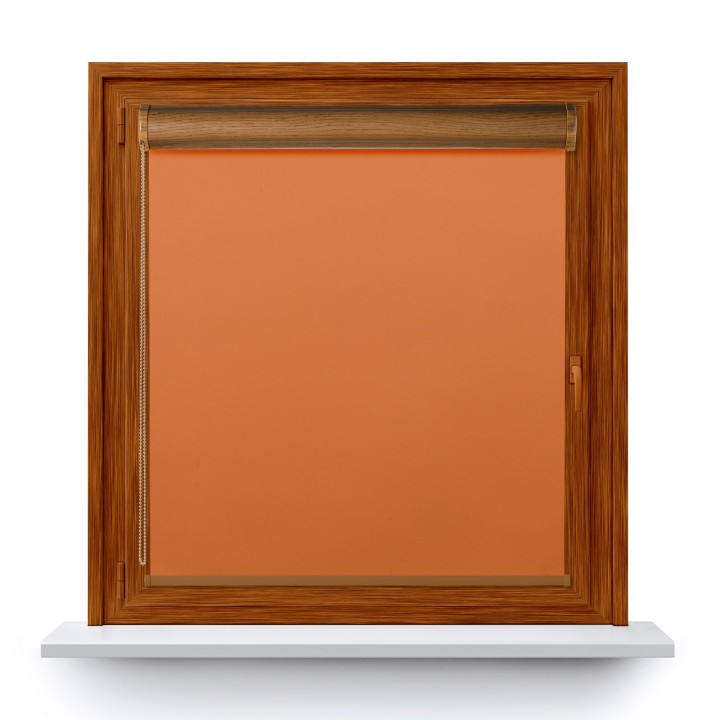 Roleta w kasecie PCV Gładka Zaciemniająca Termo Zaciemniająca bez prowadnic Pomarańczowa 60