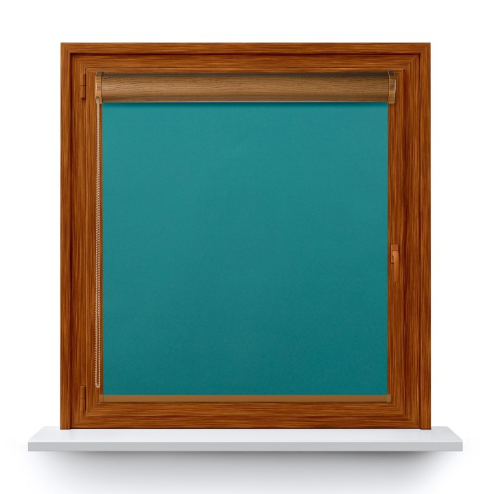 Roleta w kasecie PCV Gładka Zaciemniająca Termo Zaciemniająca bez prowadnic Turkusowa 303