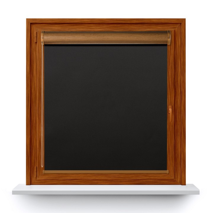 Roleta w kasecie PCV Gładka Zaciemniająca Termo Zaciemniająca bez prowadnic Czarna 305