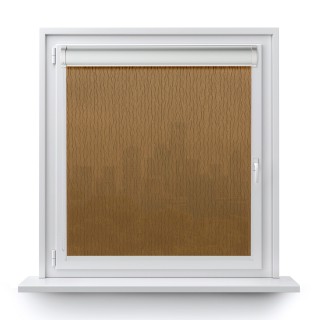 Roleta w kasecie PCV Gładka Przyciemniająca Bambus bez prowadnic Brązowa 323