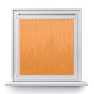 Roleta w kasecie PCV Gładka Przyciemniająca Bambus bez prowadnic Pomarańczowa 327